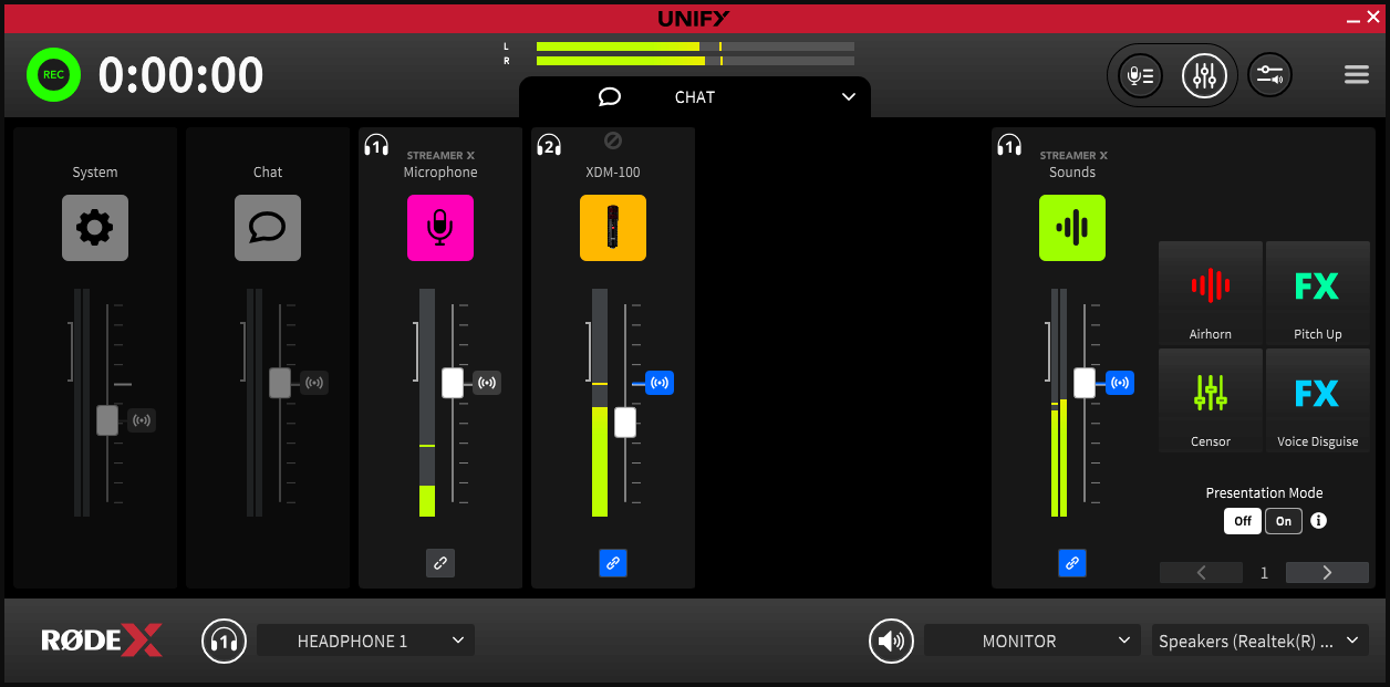 Audio sources disabled in UNIFY